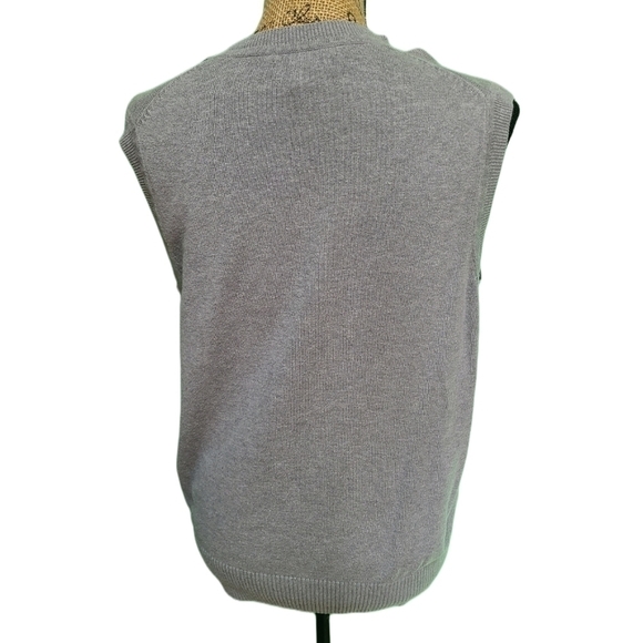 Apt. 9 | Gray Diamond Pattern Sweater Vest | Medium - Picture 2 of 4